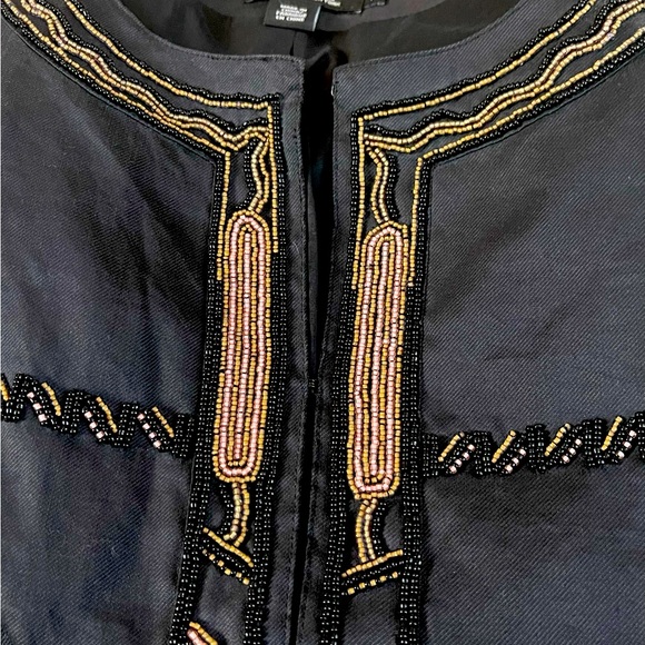 Donn Karan/DKNY beaded rayon & elastin jacket Size 14 - Picture 3 of 13